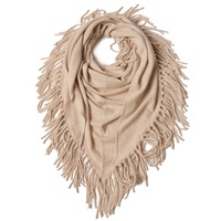 Écharpe triangulaire oversize en cachemire à franges pour femme, douce et luxueuse, en tricot, mélange de laine, châle-plaid, OEM ODM, collection hiver