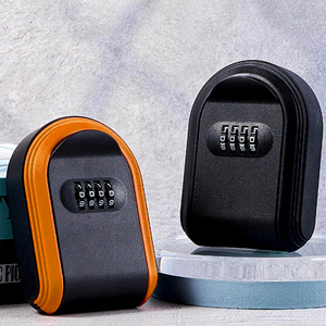 Montaje en pared <span class=keywords><strong>para</strong></span> exteriores, botón giratorio fuerte de plástico completo, montaje en puerta, combinación de 4 dígitos, <span class=keywords><strong>caja</strong></span> de bloqueo de seguridad <span class=keywords><strong>con</strong></span> llave - Product Image 1