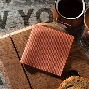 Serviettes de bar jetables en terre cuite prêtes à être expédiées aux États-Unis Serviettes de cocktail en lin Serviettes de boisson en tissu doux dans un style de sac - Product Image 2