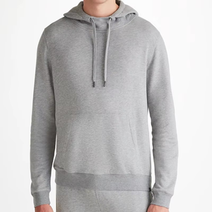 Sudadera con Capucha Personalizada de Estilo Urbano para Hombre, Sudadera con Capucha de Jersey Orgánico de Algodón de Bambú al por Mayor - Product Image 4