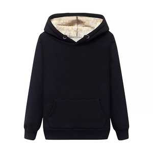 Sweat à capuche d'hiver à manches longues pour femmes pull Sherpa polaire doublé sweat-shirt chaud - Product Image 1