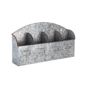 Caddy de metal galvanizado con múltiples 9 compartimentos con mango de madera Caddy de metal a precio asequible - Product Image 2