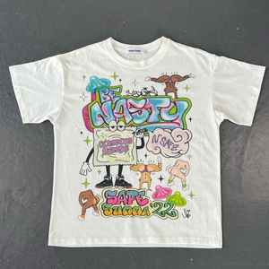 Nuevas camisetas con serigrafía de algodón de alta calidad disponibles en DTF DTG con bajo MOQ, camisetas ligeras de media manga para hombres - Product Image 1