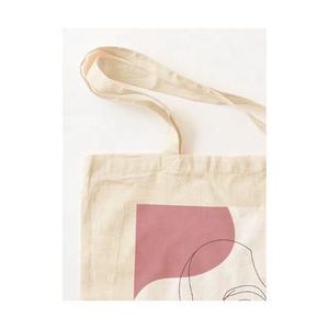 GOTS ecológico excelente gran capacidad conveniente plegable para bolsa cuadrada Rosa bolsos reutilizables bordados para comestibles - Product Image 3