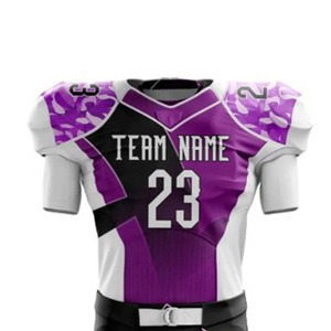 Jersey de Fútbol Americano Personalizado OEM, Transpirable, Antibacterial, de Secado Rápido, Uniforme de Nailon/Spandex, Tallas Grandes, Venta al Por Mayor - Product Image 4