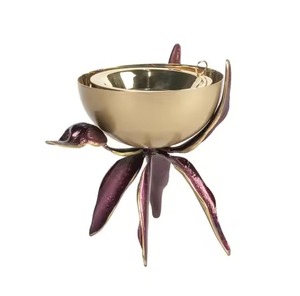 Recipiente de Metal Biodegradable de Color Dorado para Fiesta, Plato con Diseño de Tendencia para Servir Chocolate y Frutas - Product Image 2