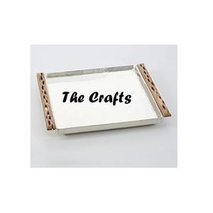 Plateau de service pour thé et café au design admirable en aluminium couleur or, plateau de service pour collations, best-seller - Product Image 6