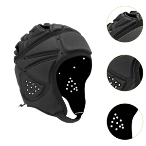 Casque de football respirant uni pour jeunes, protection de la tête, casquette de protection pour les joueurs de football et de rugby, taille plus, sports d'été, football - Product Image 6