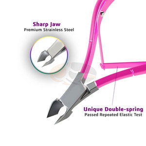 Cortacutículas de Acero Inoxidable de Alta Resistencia, Cortador de Cutículas de Uñas con Diseño de Resorte Único, Cuchillas Afiladas, Calidad de Salón, Caja de Manicura - Product Image 3