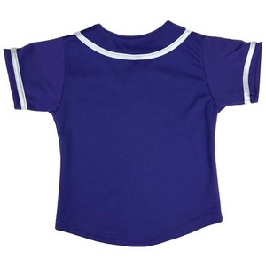 Vêtements de sport à bas prix Maillot de baseball rayé pour hommes Maillot de jeunesse en coton et polyester vintage à boutons respirant à séchage rapide - Product Image 4