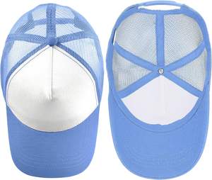 Casquette de baseball en coton et polyester à 5 panneaux Casquette de camionneur structurée avec design uni de taille réglable pour la performance - Product Image 3