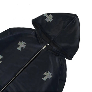 Chándal con Capucha para Hombre de Invierno con Pedrería de Alta Calidad, Diseño Personalizado, Logotipo Personalizado, Servicios OEM, 100% Algodón, Precio Razonable - Product Image 5