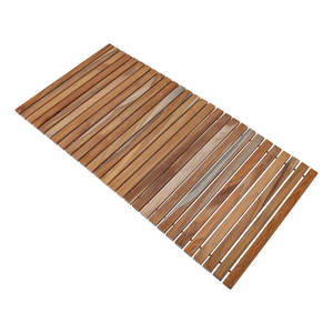 Premium DreamCraft Rectangle Teck et Bois Tapis de Bain String Design Du Vietnam pour Salles de Bains - Product Image 5