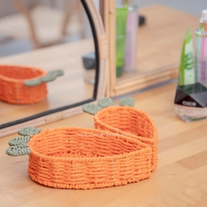 Nouveau panier de carottes en paille tendance pour la décoration de table, décoration de Pâques de table pour les décorations de fête en gros de l'artisanat - Product Image 3