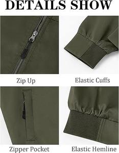 OEM personalizado de los hombres al aire libre ultra ligero chaquetas cortavientos de manga larga impermeable caminata chaquetas media cremallera chaqueta a prueba de viento - Product Image 5