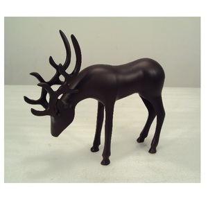 Adorno navideño de Reno de aluminio marrón oscuro para el hogar, sala de estar, mesa de Navidad, artículo decorativo - Product Image 3