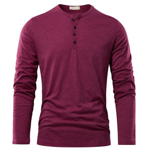 T-shirt à manches longues épais 100 % coton pour homme, personnalisable, impression intégrale, vente en gros - Product Image 6