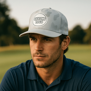 Gorra de Béisbol de Camuflaje de 5 Paneles Personalizada con Logotipo de PVC en el Parche, Orificios Cortados con Láser, Impermeable, Deportiva, para Golf, con Visera Curva - Product Image 6