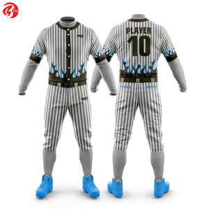 ชุดเครื่องแบบเบสบอลสำหรับเล่นกีฬาเบสบอลและซอฟต์บอลชุดเล่นกีฬาออกแบบได้ตามต้องการ - Product Image 3