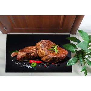 Tapis imprimé Steak aux épices, Tapis doux à poils, Tapis décoratif Steak - Product Image 5