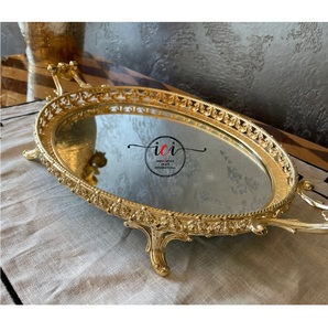 ถาดทองเหลืองหรูหราสำหรับตกแต่งเทศกาลรอมฎอนคุณภาพสูงสำหรับเทศกาลรอมฎอนปรับแต่งขนาดและดีไซน์ได้ - Product Image 3