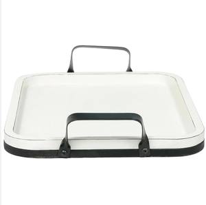 Vente en gros 20pcs plateau de service en bois incrusté d'os avec poignées Offre Spéciale plateau de service - Product Image 2