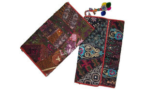 Bolso de Mano Banjara de Algodón con Cierre de Cremallera y Bordado de Caramelo, Bandolera de Diseño Personalizable - Product Image 6