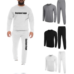 Survêtement de sport en coton unisexe, ensemble de jogging à col ras du cou, survêtement vierge de grande taille, 2 pièces, pour hommes et femmes, respirant, sports d'hiver - Product Image 5