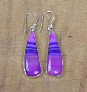 Botswana Agate Gemstone Boucles D'oreilles Femmes Bijoux De Mode 925 Solide Boucles D'oreilles En Argent Sterling Femmes Filles Dangle Boucles D'oreilles En Argent - Product Image 2