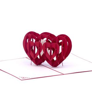 Carte pop-up 3D, carte pop-up en forme de cœur pour couple, carte d'anniversaire 3D, cartes de vœux de la Saint-Valentin 3D, cartes de vœux artisanales en papier personnalisées - Product Image 1