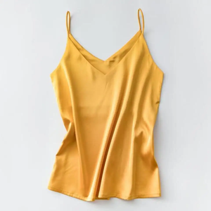 Débardeur en dentelle sans couture pour femmes, sans manches, court, à bas prix, orange, tricoté, 100% coton, respirant, logo de couleur personnalisé - Product Image 1