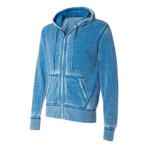 Sudadera con capucha y cremallera completa para hombre, ropa de calle, manga larga, 100% de algodón, Vintage, desteñido al sol, lavado con ácido, sudaderas con cremallera - Product Image 3