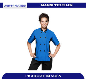 Veste de chef unisexe à manches courtes de qualité supérieure, confortable et durable, uniformes de bar de restaurant d'hôtel de cuisine personnalisés - Product Image 2