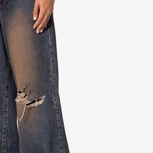 High Quality <b>Elastic</b> <b>Waist</b> Men's Distressed Sweatpants Latest Fashion Casual Style with Anti-Wrinkle Design Reasonable Price - Product Image 4