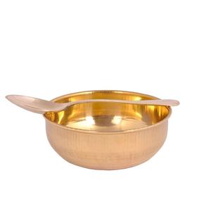 ชามทำอาหารทำจากทองเหลืองที่มีด้ามยาวเหมาะสำหรับการทำอาหารแบบดั้งเดิมการตกแต่งห้องครัวและการรับประทานอาหารทางวัฒนธรรม - Product Image 3