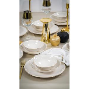 Hayal oro dorato Off bianco 18 pezzi porcellana Set per 6 persone - Product Image 6