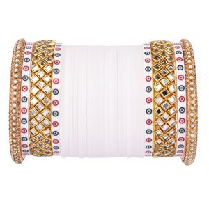 Bijoux de mariage indiens, bracelets en cristal CZ, fabricant indien, vente en gros, ensemble de bracelets de mariée traditionnels unis pour femmes - Product Image 6
