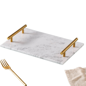 Meilleure vente plateau en marbre de pierre plateau de parfum en marbre de pierre rectangulaire meilleure qualité plateau décoratif pour la maison - Product Image 1