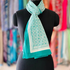 ผ้าคลุมไหล่ผ้าพันคอแบบดั้งเดิมของผู้หญิงผ้าคอตตอนพิมพ์ลายมีพู่ตกแต่งขอบฤดูร้อน - Product Image 1