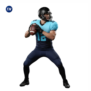 Conjunto de Uniforme de Fútbol Americano con Pantalones Cortos de Malla de Diseño Personalizado de Calidad Profesional a Precio de Fábrica, Impresión por Transferencia de Calor con Logotipo del Equipo Personalizado - Product Image 4