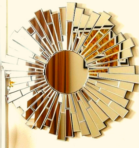 Espejo de pared de metal de alta calidad de latón AK con espejo de pared moderno decorativo con acabado dorado para decoración de restaurante/adornos de Hotel - Product Image 6