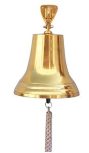 Cloche de bateau en laiton massif fait à la main cloche nautique décor à la maison couleur or décoration cadeaux pour la maison hôtel article décoratif - Product Image 4