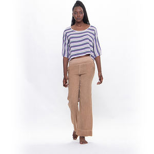 Camiseta de algodón de manga corta con cuello redondo para mujer, transpirable, cómoda, suave, relajada, informal, simple, de moda de verano - Product Image 1