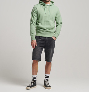 Sweat-shirt à capuche en polaire zippé vintage surdimensionné pour homme, brodé, hiver, luxe, uni, streetwear - Product Image 4