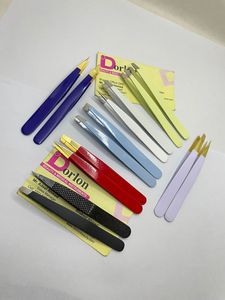 Beauty Brow Tweezer Customize Color Coated Eyebrow Tweezers Slanted <b>Pointed</b> Tips Private Logo Ingrown Hair <b>Removal</b> Brow Tweezers - Product Image 3