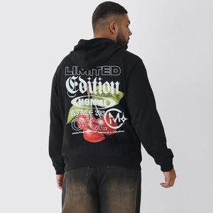 Sweat-shirt à capuche pour homme, coupe classique, épaules tombantes, en molleton épais, avec logo personnalisé, poche, hiver, 500/460/400 g/m², impression, 6XL - Product Image 5