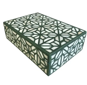 Boîte à bijoux en incrustation d'os et boîte à bijoux en nacre et article de décoration indien de couleur personnalisé - Product Image 3