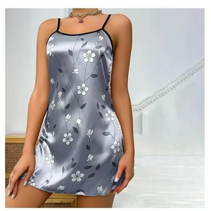 Conjunto de camisón de encaje para mujer, ropa de casa exquisita, nuevo pijama de noche verde, Camisón con abertura transparente, conjunto de bragas y sujetador con cuello en V, 1 ud. - Product Image 3