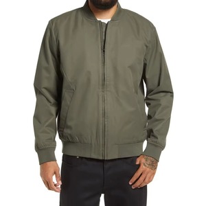 Nouveau blouson bombardier matelassé en satin personnalisé pour hommes veste en toile à la mode avec col montant - Product Image 1
