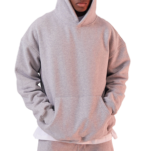 Men's Heavyweight Knitted <b>Fleece</b> Pullover Hoodies 300-500 Gsm Custom Printed Boxy Fit High Quality Collar Anti-Shrink Feature - Product Image 6